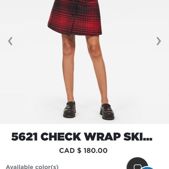 G-Star Raw Check Wrap Skirt - Picture 4 of 8